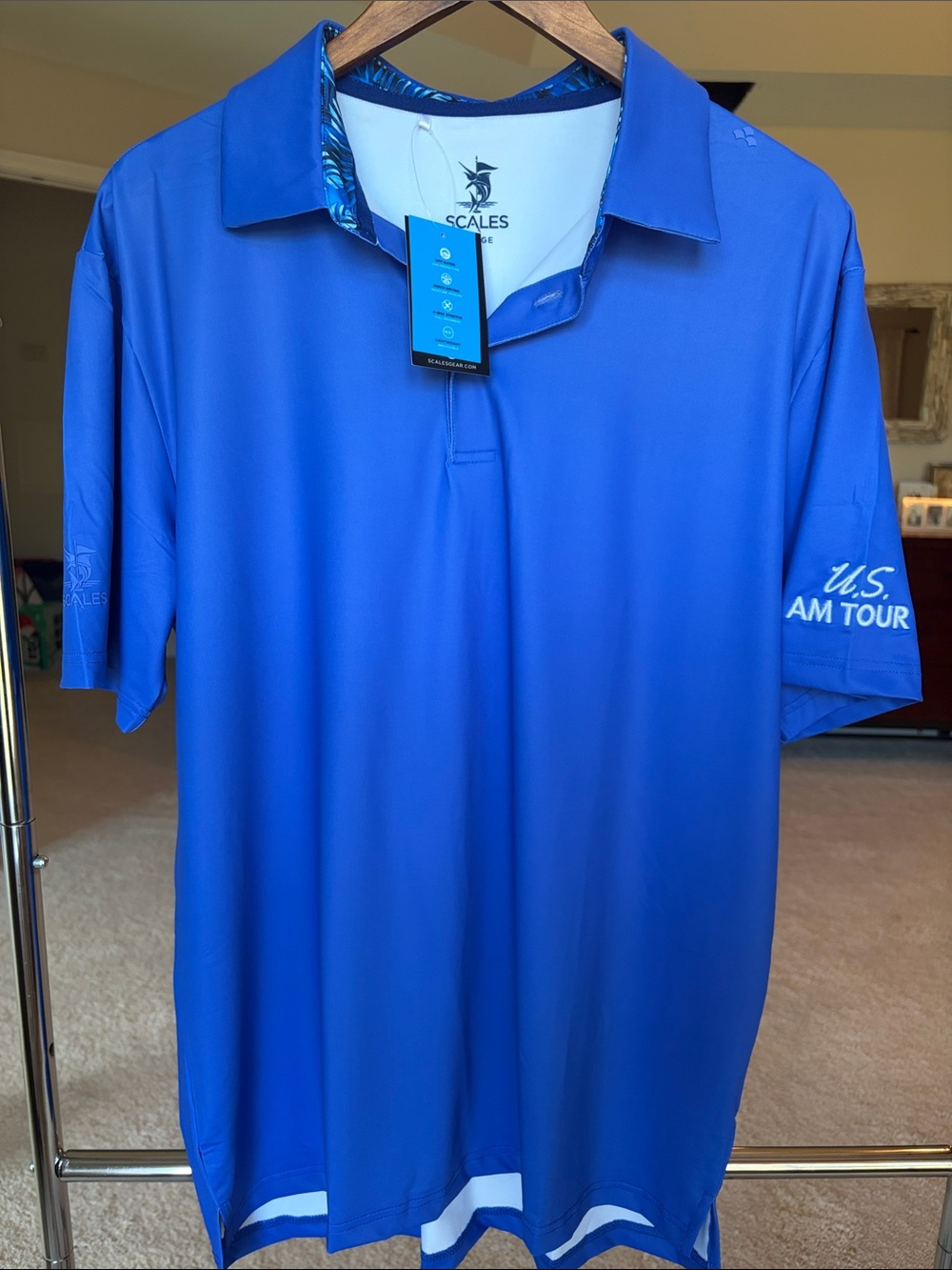 Scales Men’s Performance Polo - Blue